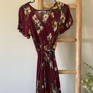 Maroon Maxi Dress